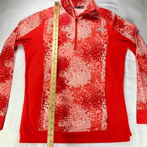 Adidas Golf Polo Shirt Women XL Bright Red Mock Neck Stretch Breathable Athletic - Picture 11 of 11